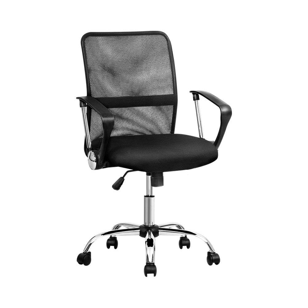 Artiss Office Chair Gaming Chair Computer Mesh Chairs Executive Mid Back Black 2 Type 2 - Oz Things