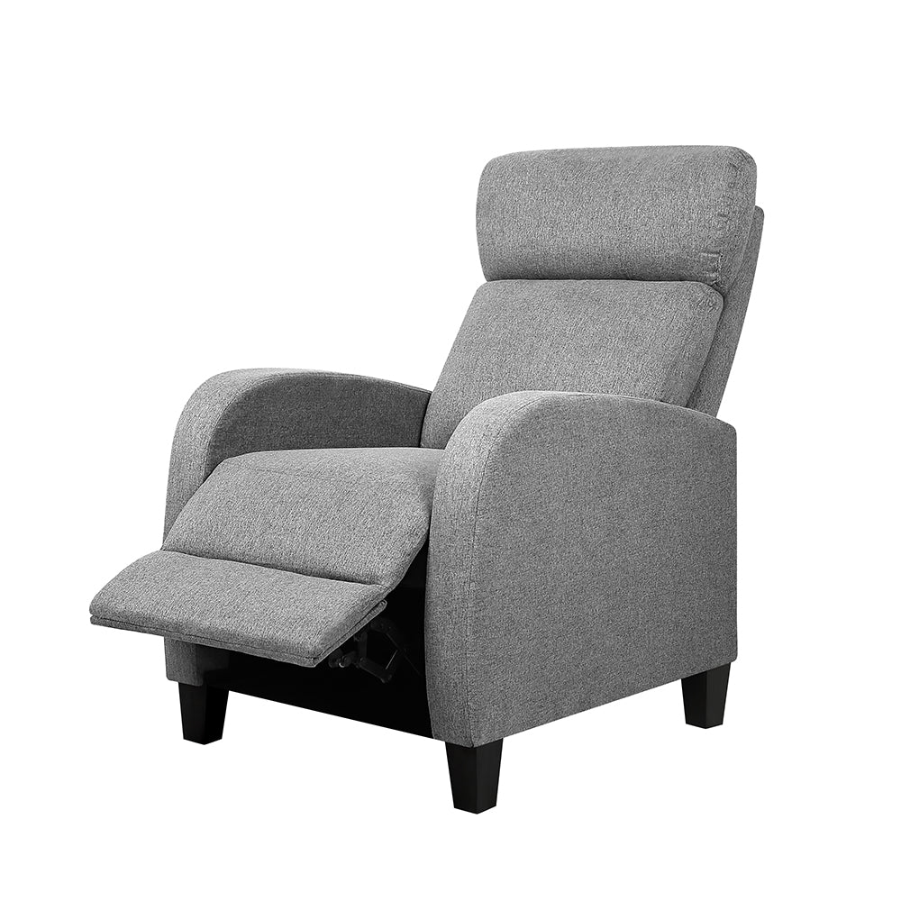 Artiss Fabric Reclining Armchair - Grey - Oz Things