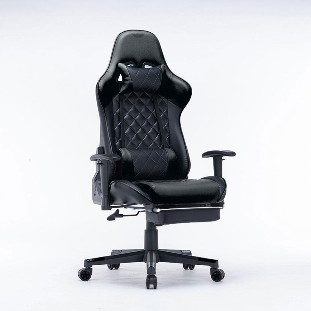 Gaming Chair Ergonomic Racing chair 165° Reclining Gaming Seat 3D Armrest Footrest Black Type1 - Oz Things