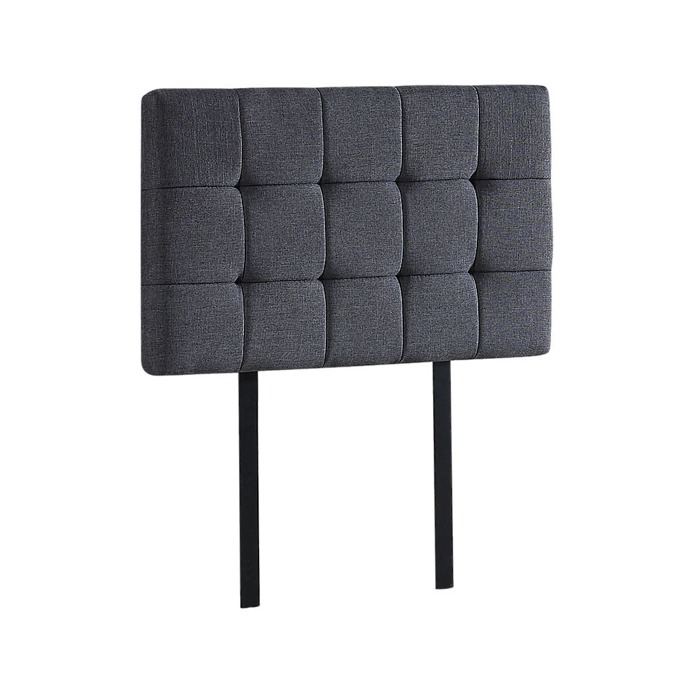 Linen Fabric Single Bed Deluxe Headboard Bedhead - Grey Type1