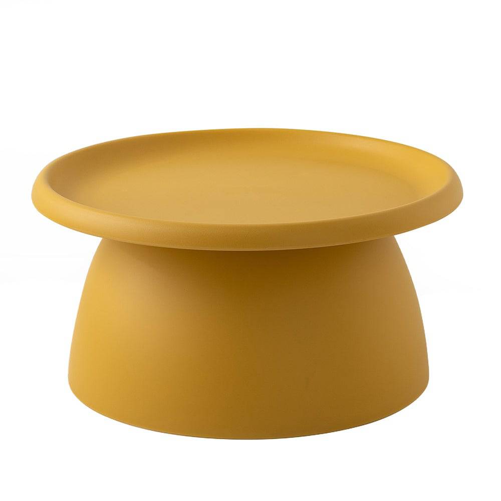 ArtissIn Coffee Table Mushroom Nordic Round Large Side Table 70CM Yellow - Oz Things